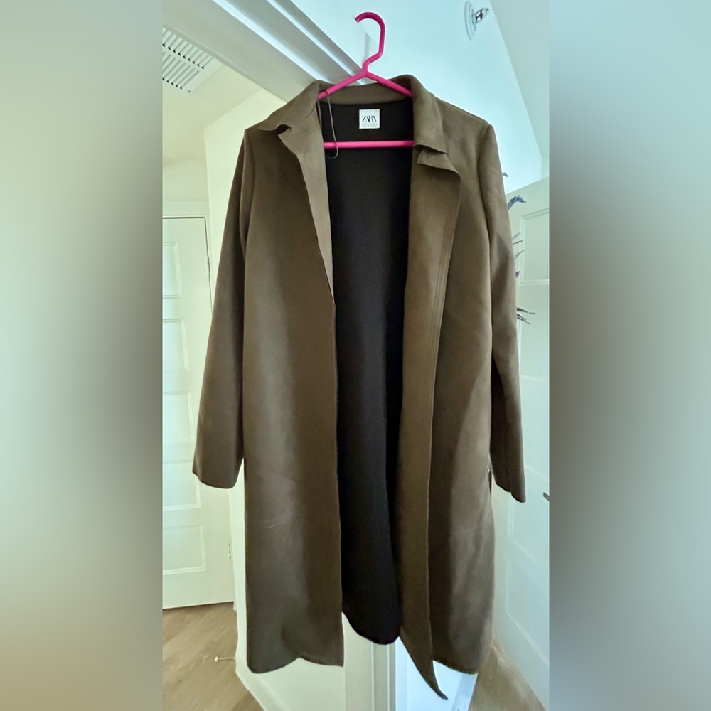 Elegant Brown Women's Duster